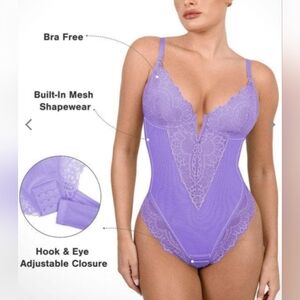 Lilac Lace Shapewear Bodysuit